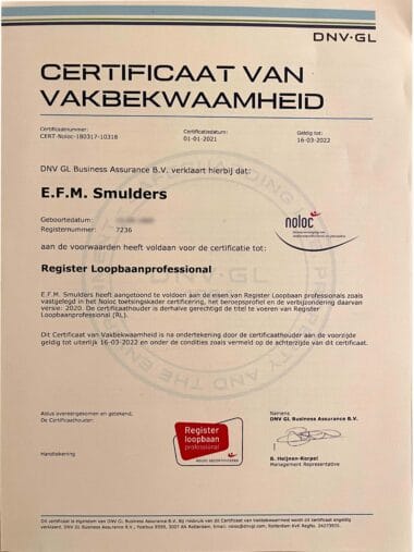 Certificaat weer behaald - 