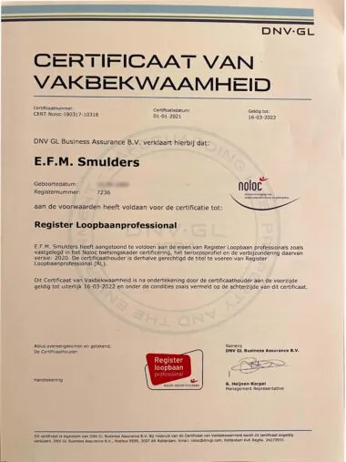 Certificaat weer behaald - 
